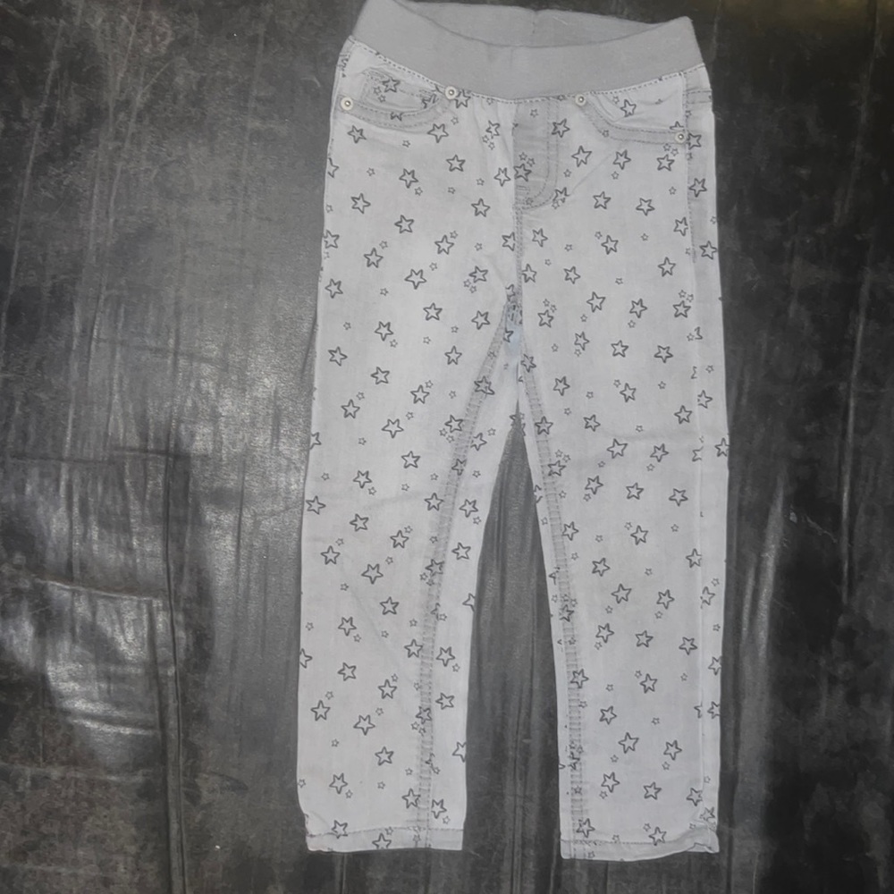 Cat & Jack 3T Stars grey skinny jeans